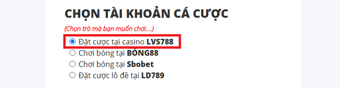 đăng ký lvs788