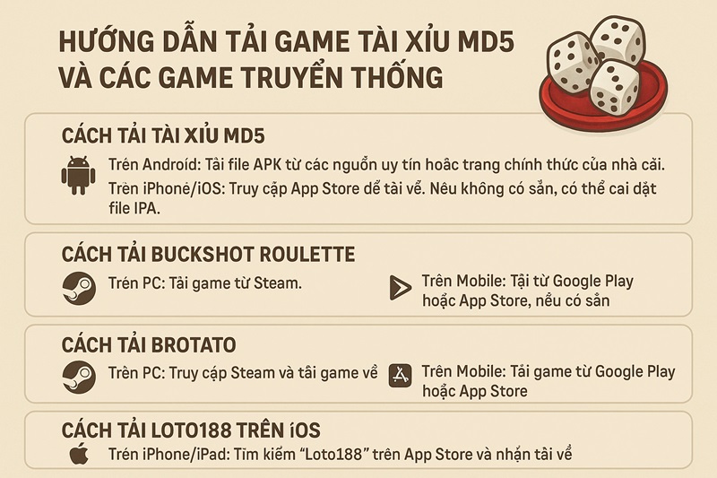 cách tải tài xỉu md5